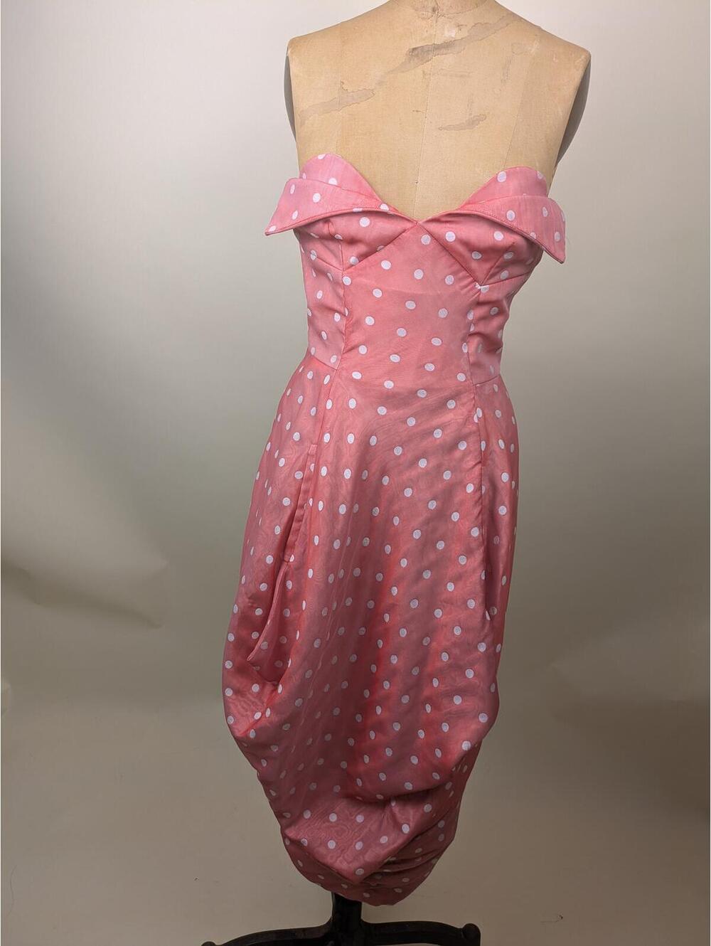 2010's vivienne westwood red label pink polka dot corset dress - Picture 2 of 9